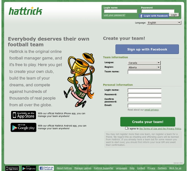 Hattrick - The original online football manager game » Hattrick