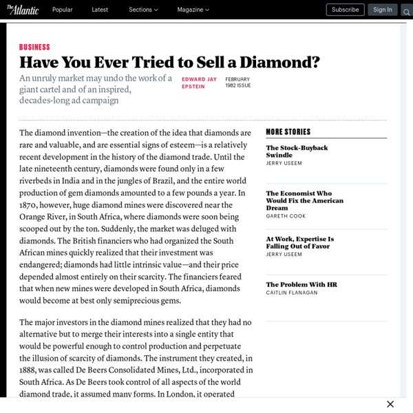 Have You Ever Tried to Sell a Diamond? - Edward Jay Epstein