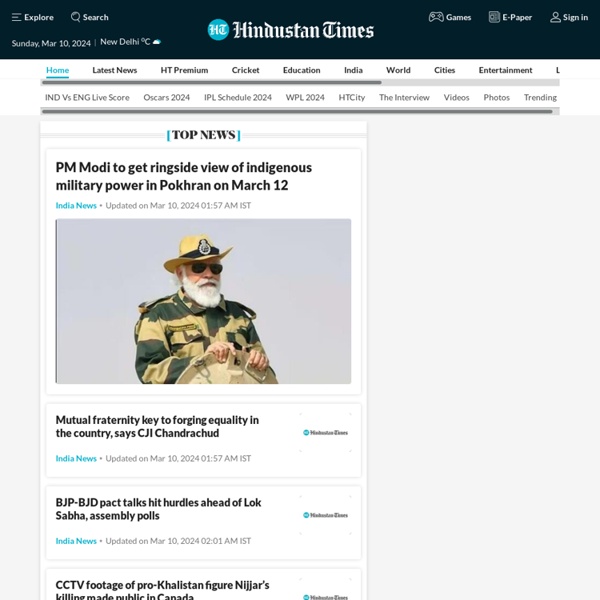 Hindustan Times: Latest Breaking News from India, Cricket, Bollywood, World, Business, Videos