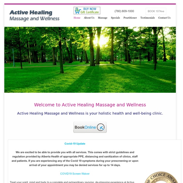 Active Healing Massage and Wellness - Best Massage Therapy in Edmonton