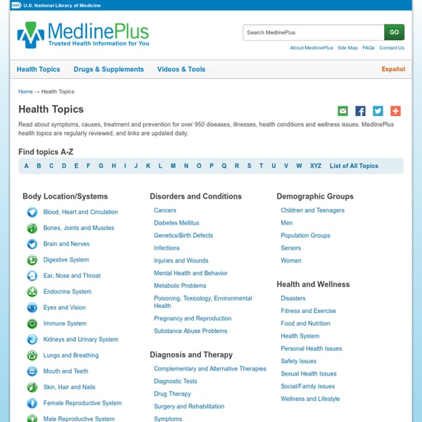 Health Topics: MedlinePlus