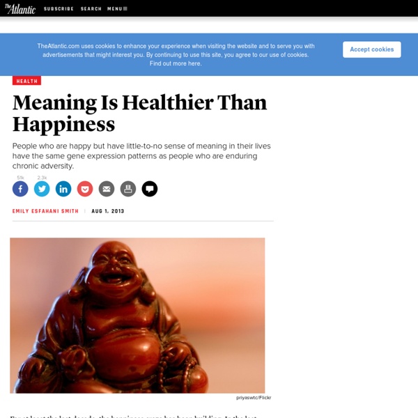 Meaning Is Healthier Than Happiness - Emily Esfahani Smith