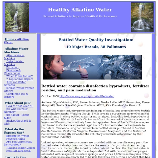 Healthy Alkaline Water