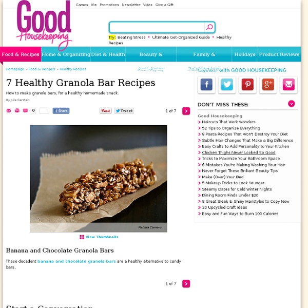 Healthy Granola Bar Recipes - How to Make Granola Bars - Recipe