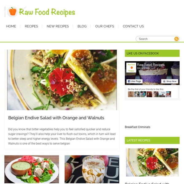 Free Healthy Vegetarian and Vegan Recipes - Raw Food Recipes