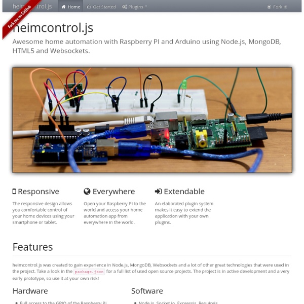 Heimcontrol.js - Home automation in Node.js with Raspberry PI and Arduino