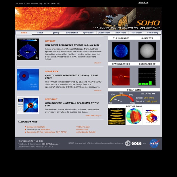 Solar and Heliospheric Observatory Homepage