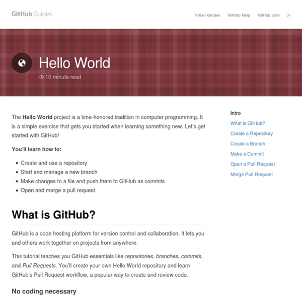 Hello World · GitHub Guides