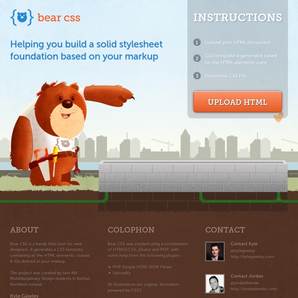 Bear CSS - Helping you build a solid stylesheet foundation based on your markup
