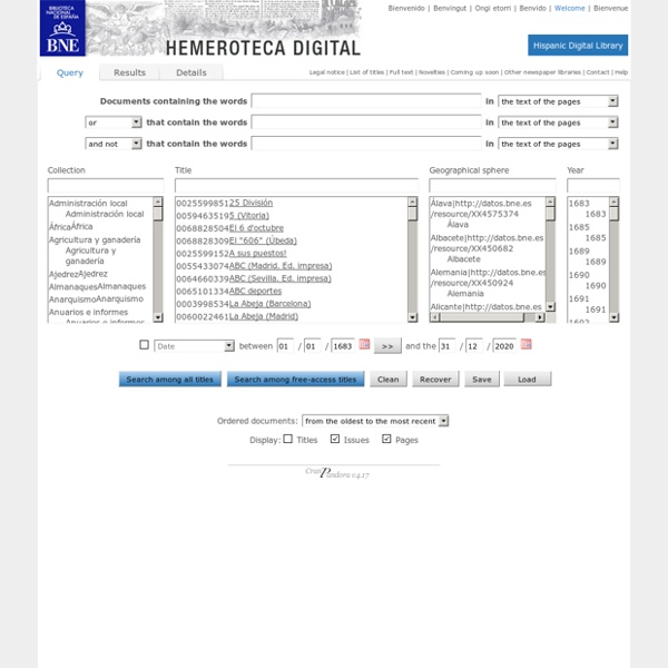 Hemeroteca Digital. Biblioteca Nacional de España