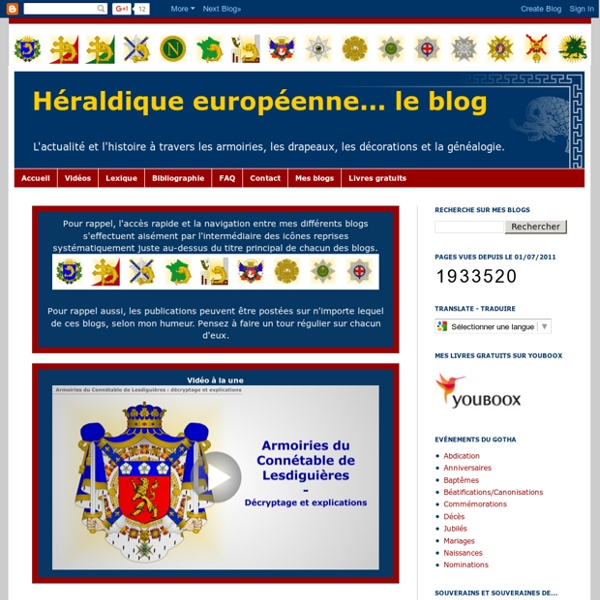 Héraldique européenne... le blog