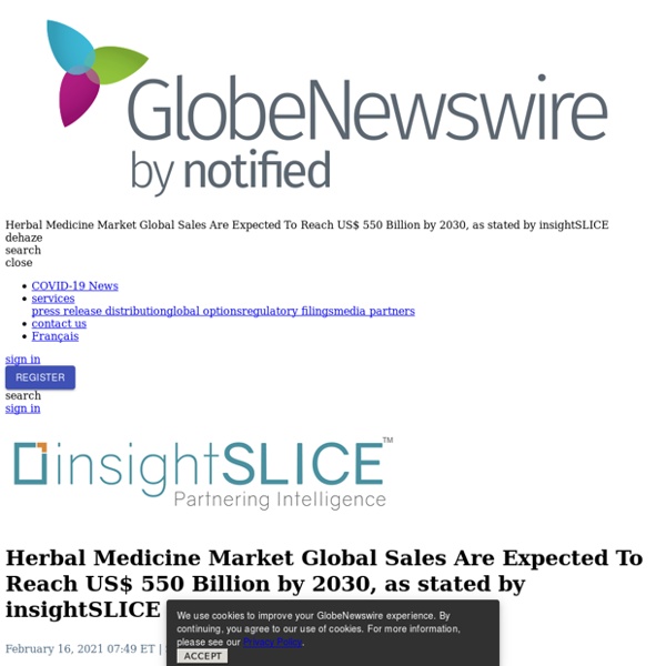 Herbal Medicine Market Global Sales Are Expected To Reach