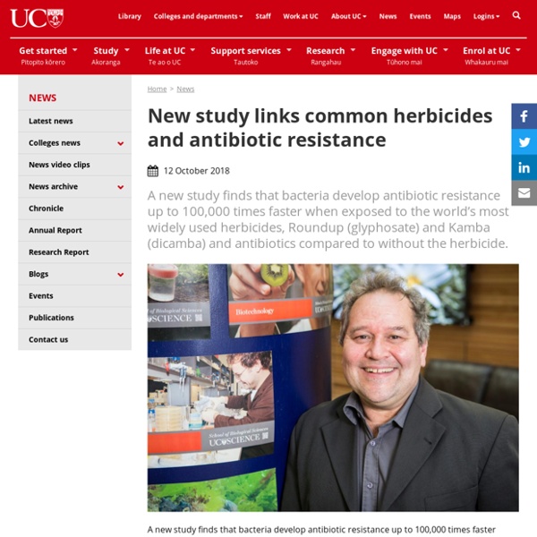 New study links common herbicides and antibiotic resistance