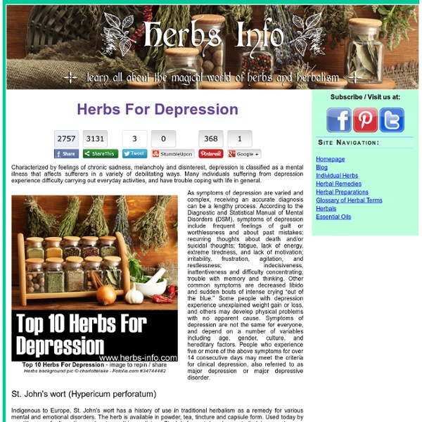 Herbs For Depression