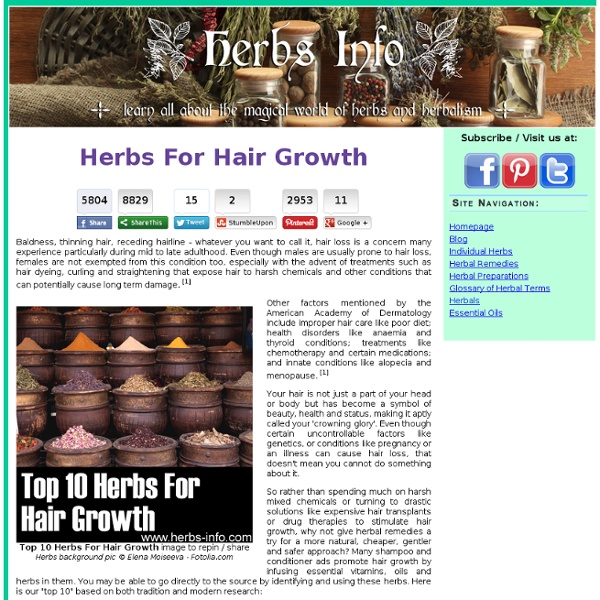 Herbs For Hair Growth