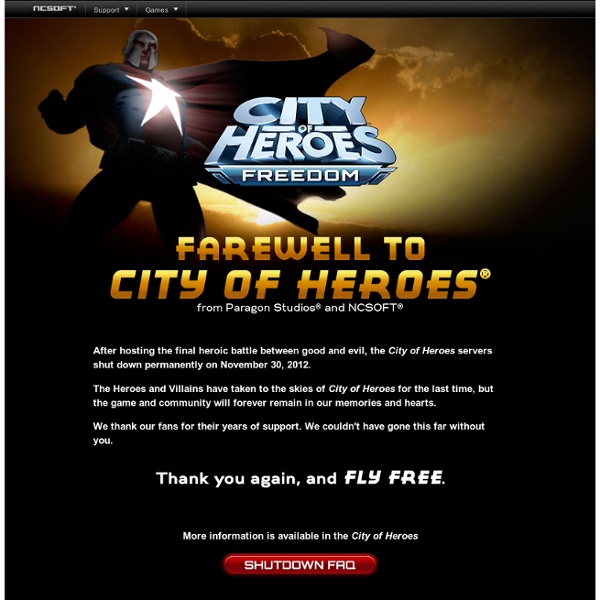 City of Heroes®: The World's Most Popular Superpowered MMO.
