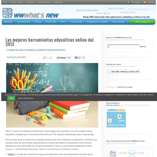 Las mejores herramientas educativas online del 2013