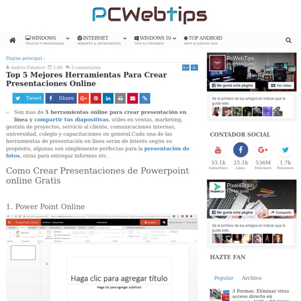 10 Mejores Herramientas Para Crear Presentaciones Online