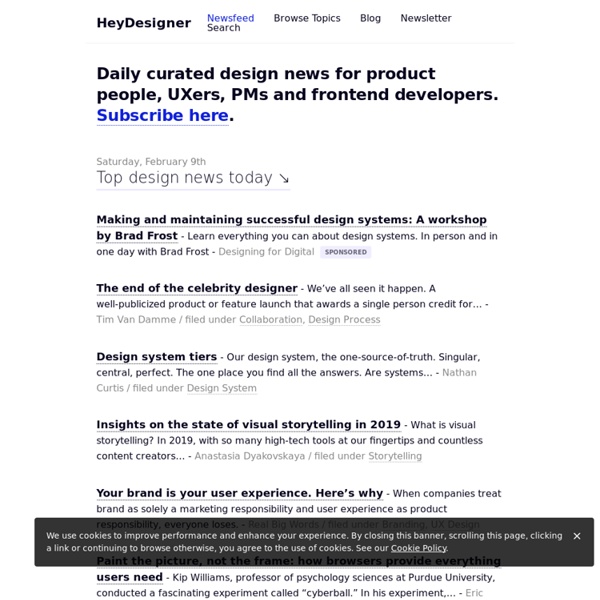 HeyDesigner - Curated articles for designers and front-end developers