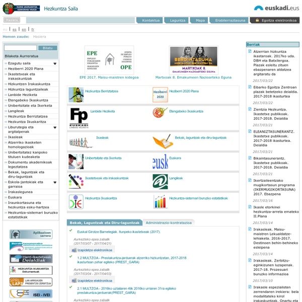Departamento de Educación, Universidades e Investigación - Gobierno Vasco - Euskadi.net