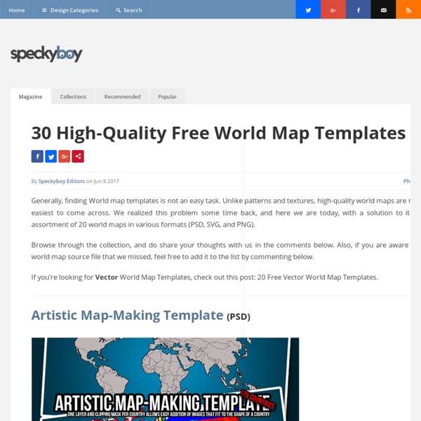 25+ Free Vector World Maps (.ai, .eps and .svg formats) :Speckyboy Design Ma...