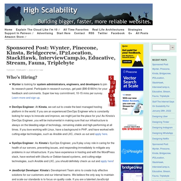 High Scalability -