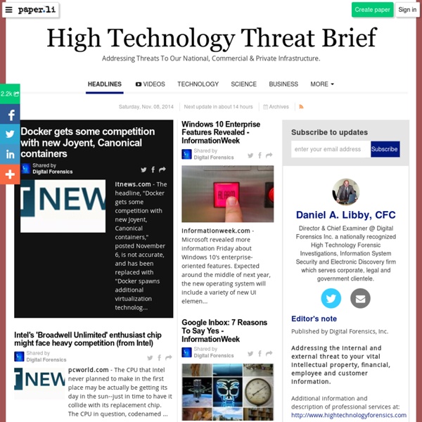 High Technology Threat Brief (HTTB)
