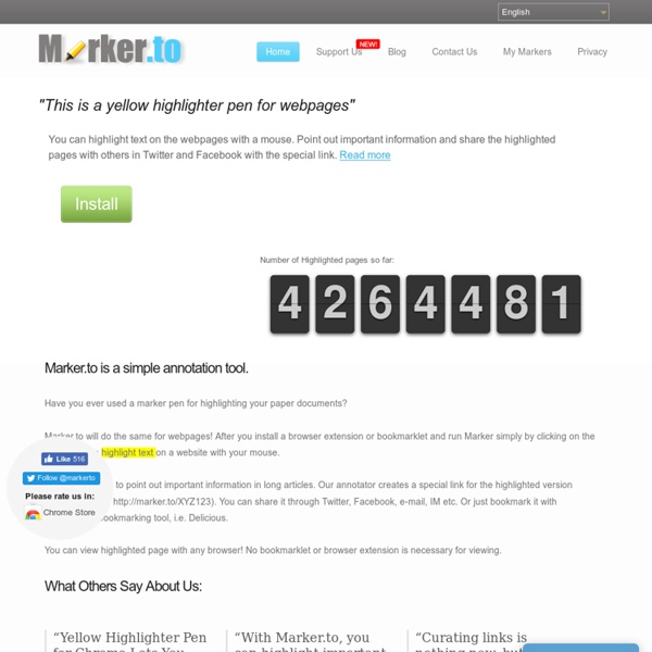 Highlight web with Marker.to - best marker, highlighter, annotator!