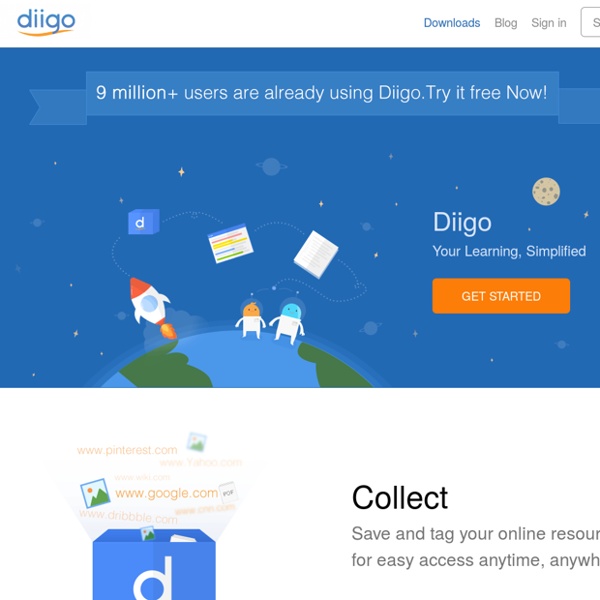 Diigo - Web Highlighter and Sticky Notes, Online Bookmarking and Annotation, Personal Learning Network.