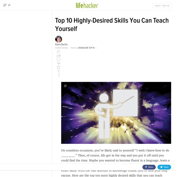 Top 10 Highly-Desired Skills You Can Teach Yourself