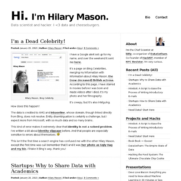 Hilarymason.com – Hilary Mason