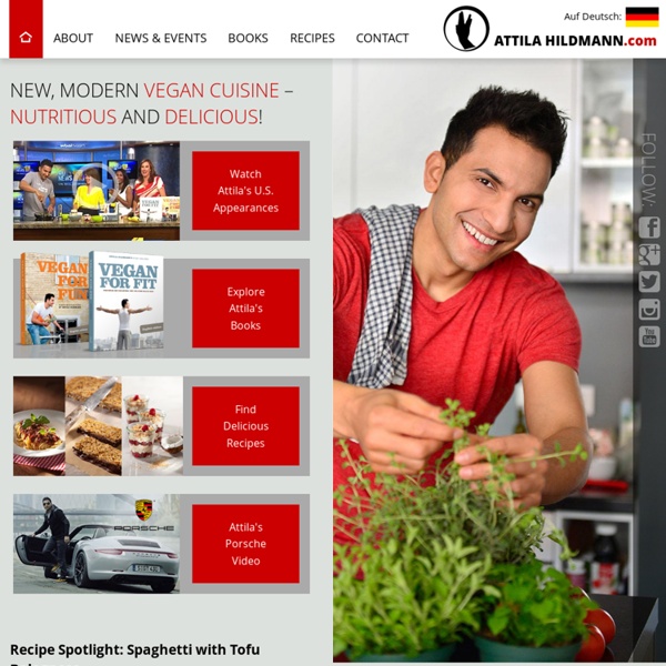 Vegan Kochen - rein pflanzliche, laktosefreie und cholesterinfreie Rezepte zum Kochen und Backen - Offizielle Seite von Attila Hildmann