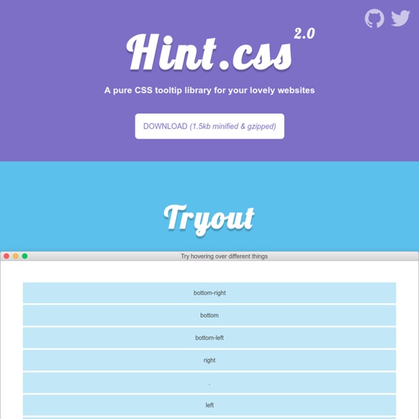 Hint.css - A tooltip library in CSS