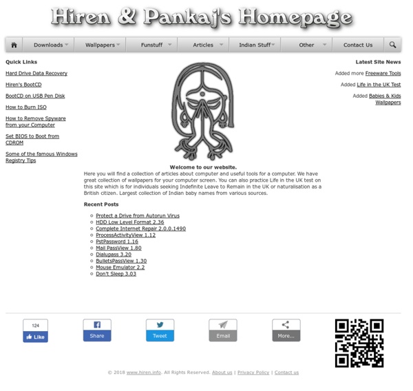 Hiren & Pankaj's Homepage » www.hiren.info