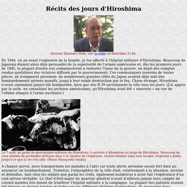 Hiroshima: Témoignage du Docteur Shuntaro Hida