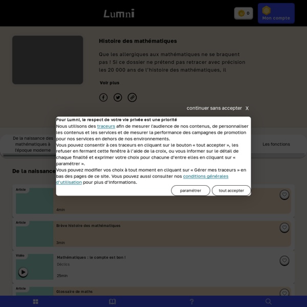 Histoire des mathématiques - Maths