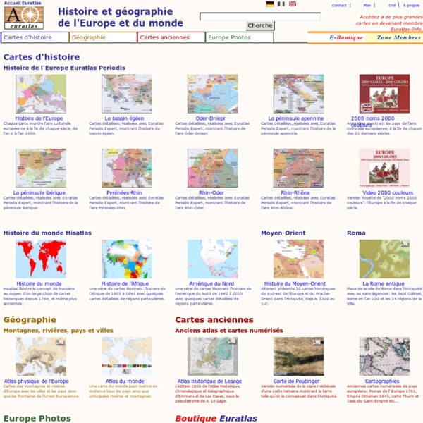 Cartes d' Europe et du monde : atlas géographique et historique