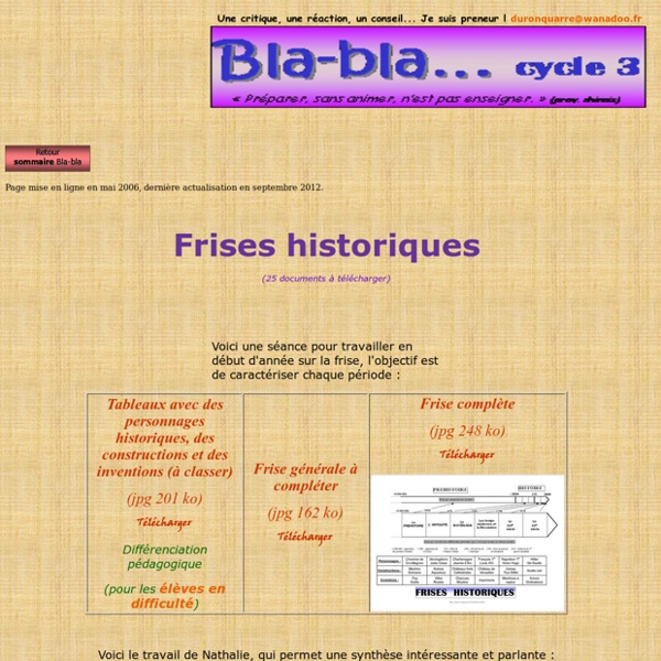 FRISES HISTORIQUES