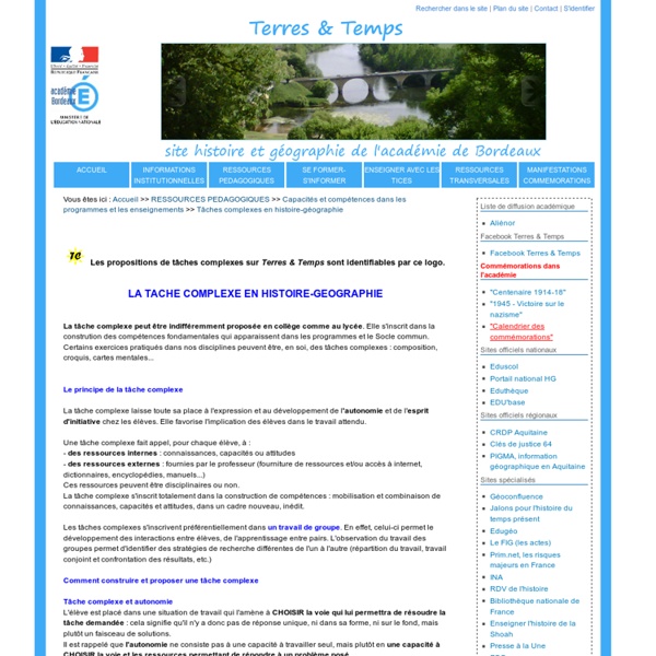 Site d'Histoire et Géographie de l'Académie de Bordeaux