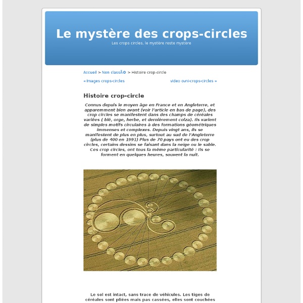 L'Histoire du Crop Circle