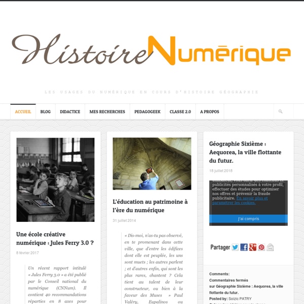 Histoire Numérique - Les usages du numérique en cours d’Histoire Géographie