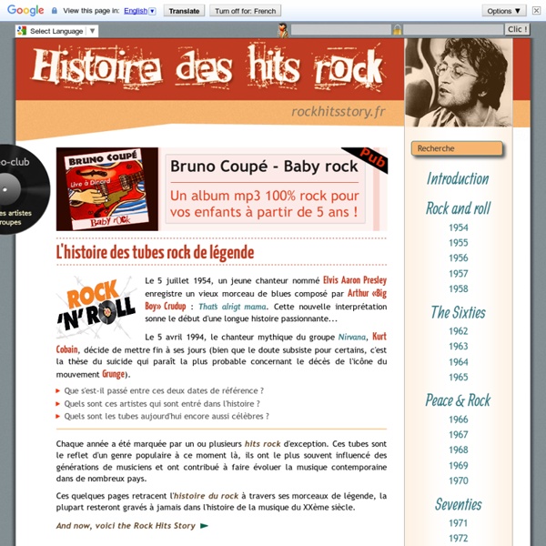 Histoire du rock et de ses hits de légende.