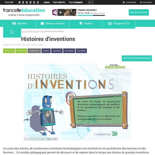 Histoires d'inventions
