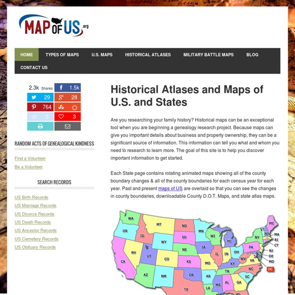 Historical Atlases and Maps of U.S. and States