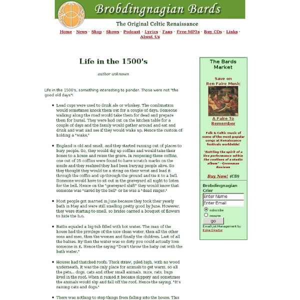 Funny Historical Facts on Life from the Brobdingnagian Bards