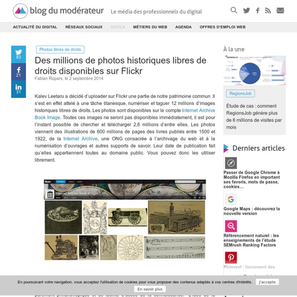 Des millions de photos historiques libres de droits disponibles sur Flickr - Blog du Modérateur