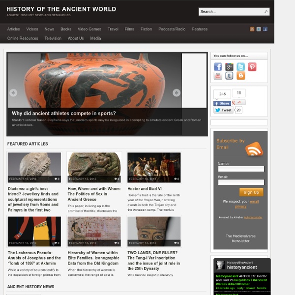 Ancient History News and Resources