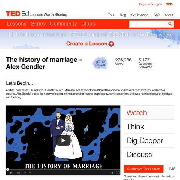 The history of marriage - Alex Gendler