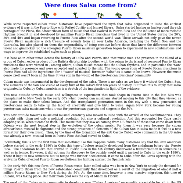 History of Salsa