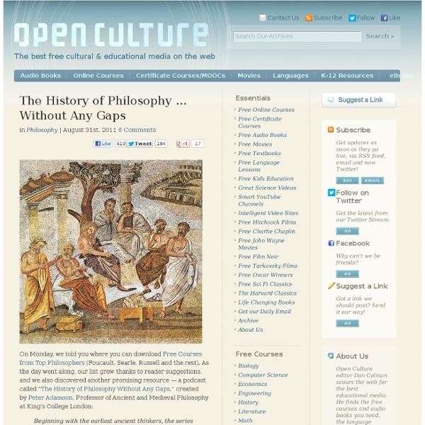 The History of Philosophy … Without Any Gaps